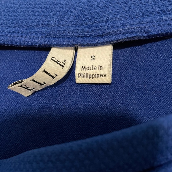 Elle Blue Peplum Top - Picture 2 of 3